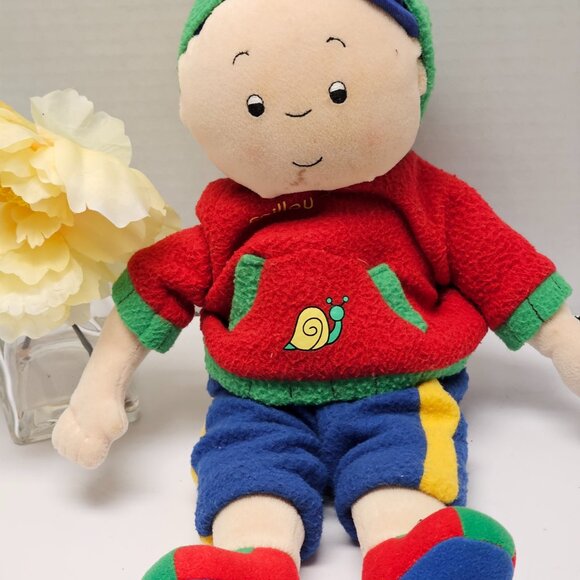 Vintage Soft Plush Caillou Classic Friend Boy Doll PBS TV French 2002 CINAR 14" - Picture 12 of 13